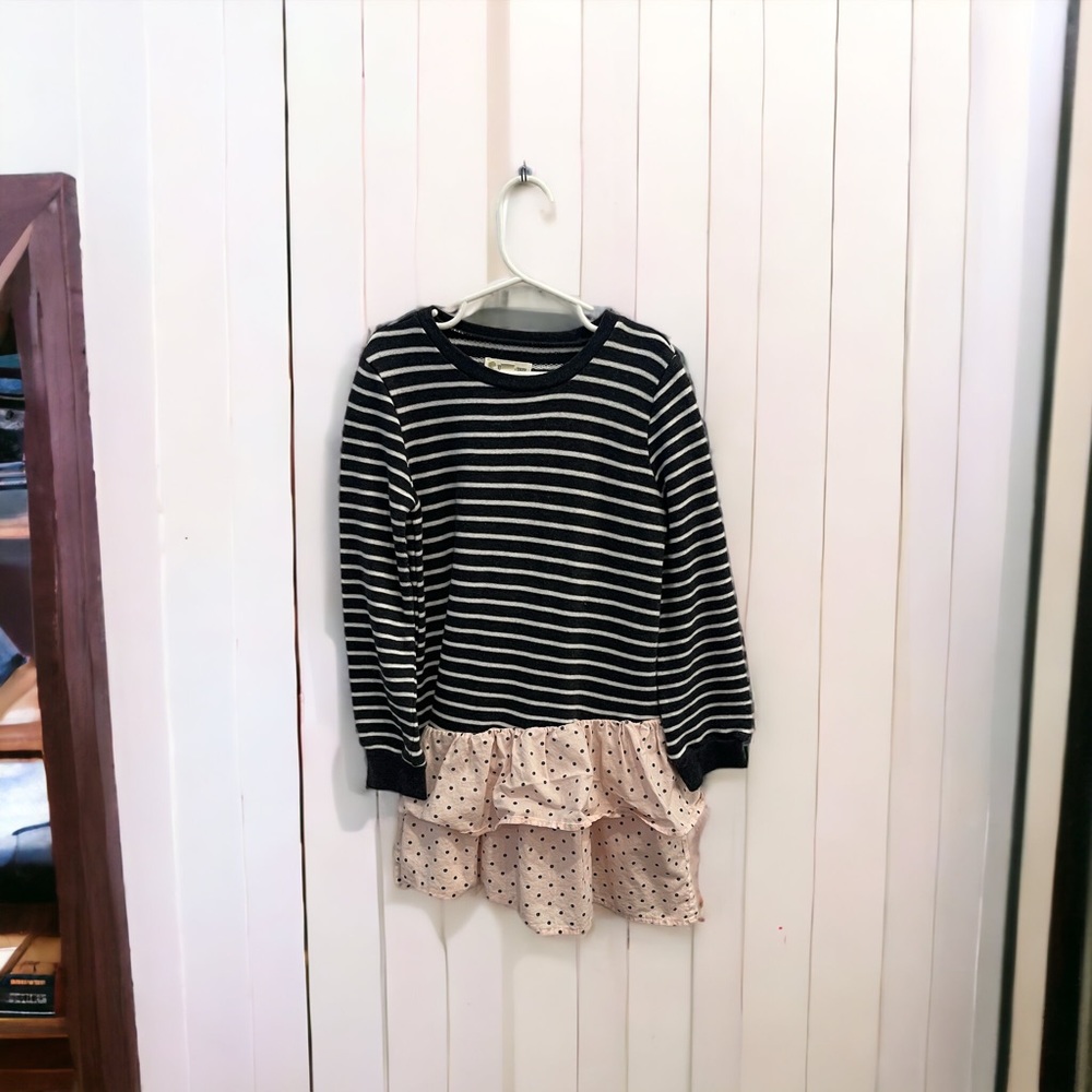 Tucker + Tate Striped polka dot sweatshirt dress OVERSIZED